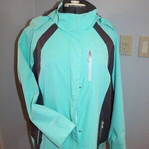 Free Country Winter 3-in-1 Jacket Womens XLarge Hooded Uninsulated Coat